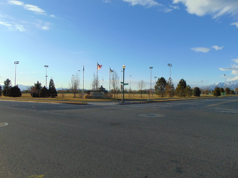 View of Lakeside Sports Park in west Orem, Utah.